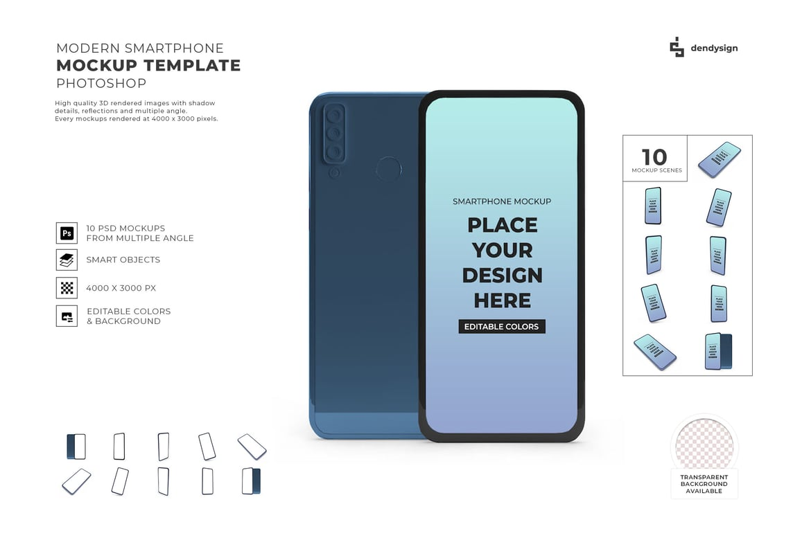 Smartphone Mockup Template Set（004208）-技能树